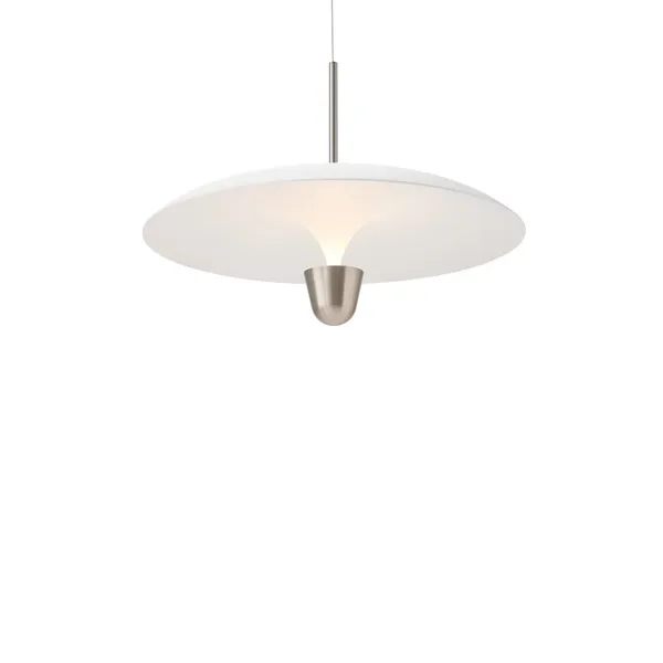 Kantarell Pendelleuchte Ø55 Aluminium/ Weiß