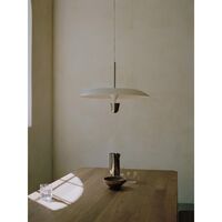 Kantarell Pendelleuchte Ø55 Aluminium/ Weiß
