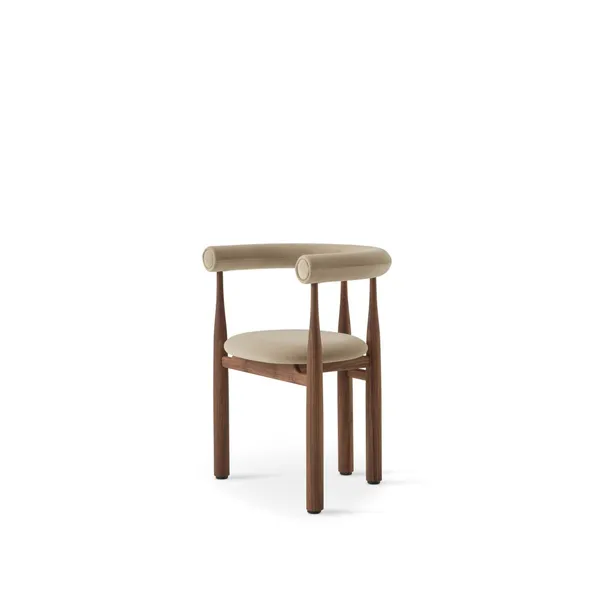 Bukowski Dining Chair Walnut/ Megan 26 Beige