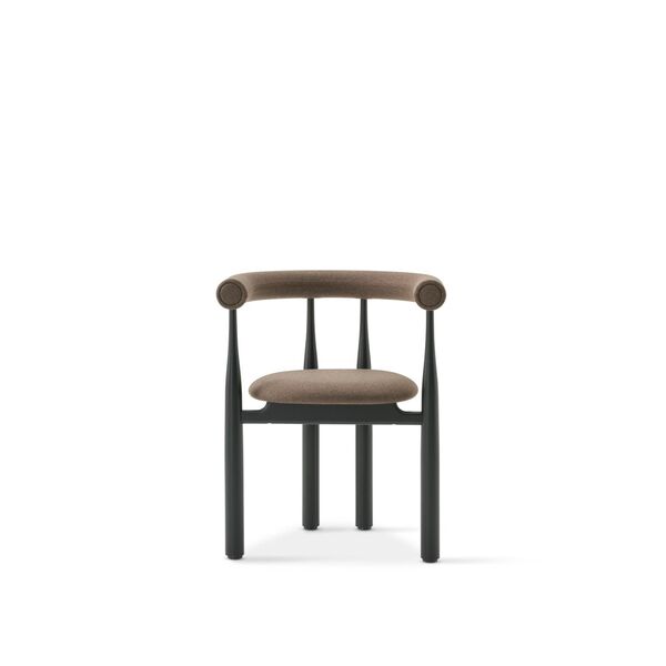 Sedia da Pranzo Bukowski Nero/Wooly Plus 1008