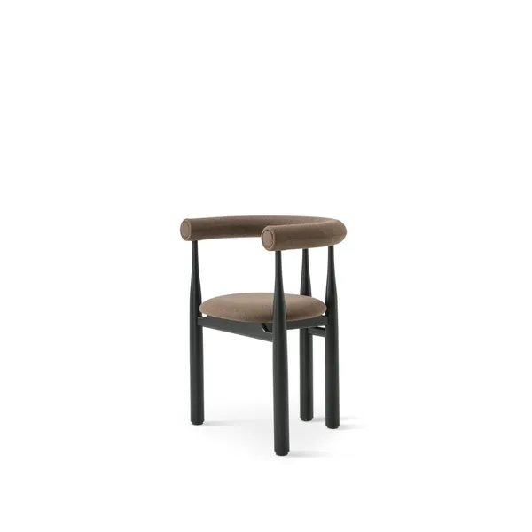 Bukowski Dining Chair Black/Wooly Plus 1008