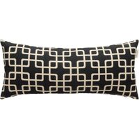 Coussin Élégance 30x70 cm Noir/ Blanc