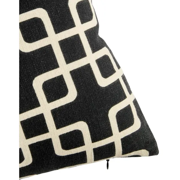 Coussin Élégance 30x70 cm Noir/ Blanc