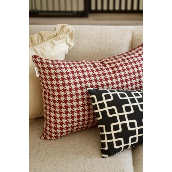 Coussin Élégance 30x70 cm Noir/ Blanc
