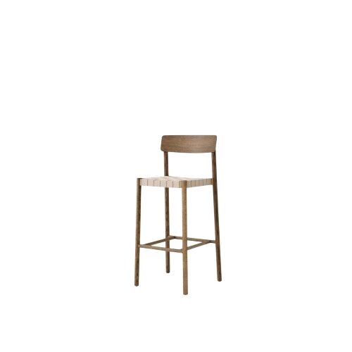 Betty TK15 Barstol Røget Eg/Natural Linnedflet