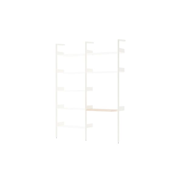 Rhomb IF1 &IF5 Shelving Configuration B Lacquered Oak/Alabaster