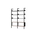 Rombe IF3 &IF6 Regalsystem Konfiguration E Lackierter Walnuss/Anthrazit