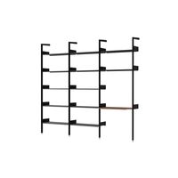 Rhomb IF1 &IF4 & IF5 Shelving Configuration G Lacquered Walnut/Anthracite