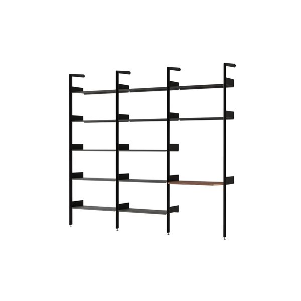 Rhomb IF1 &IF4 & IF5 Configuración de estantería G Nuez lacado/Antracita