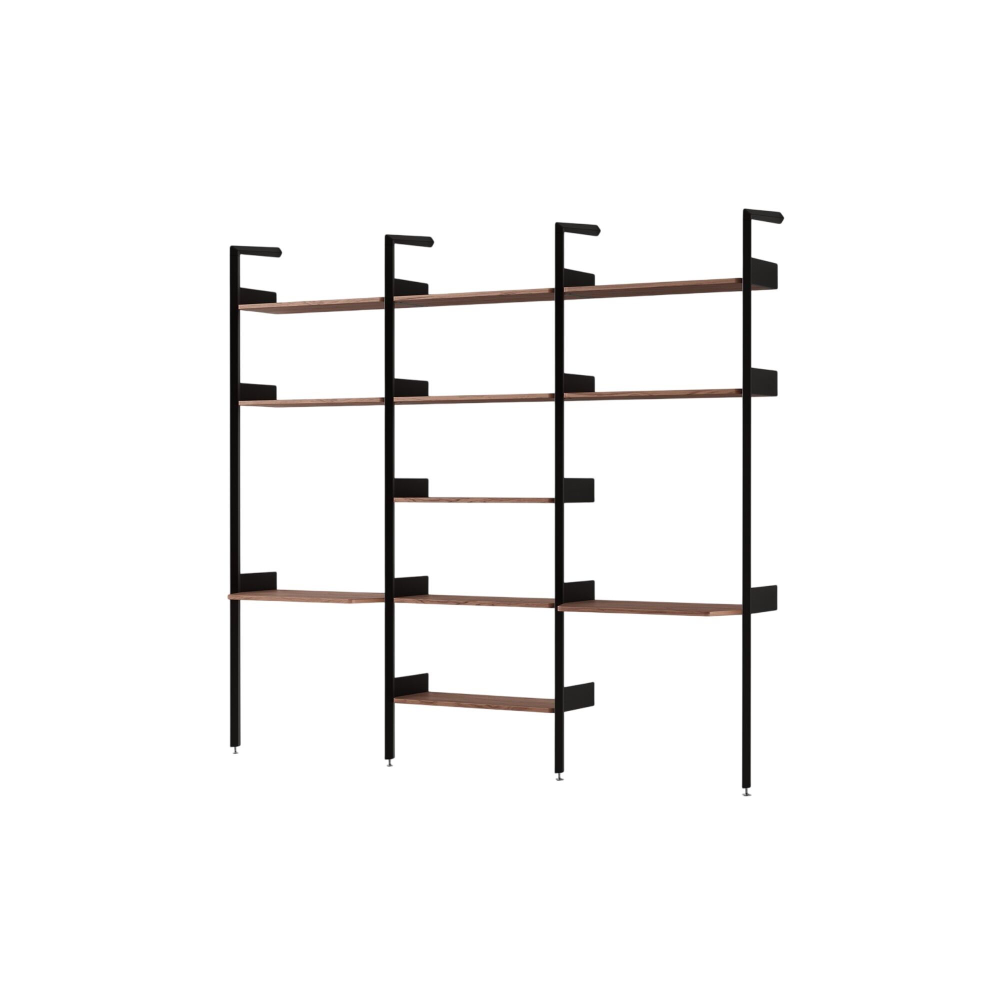 Rhomb IF2 ogIF4 og IF5 Hyllekonfigurasjon i Lakkert Valnøtt