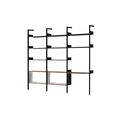 Rhomb IF3 &IF5 & IF6 Shelving Configuration J Lacquered Walnut/Anthracite