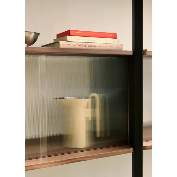 Rhomb IF3 &IF5 & IF6 Shelving Configuration J Lacquered Walnut/Anthracite