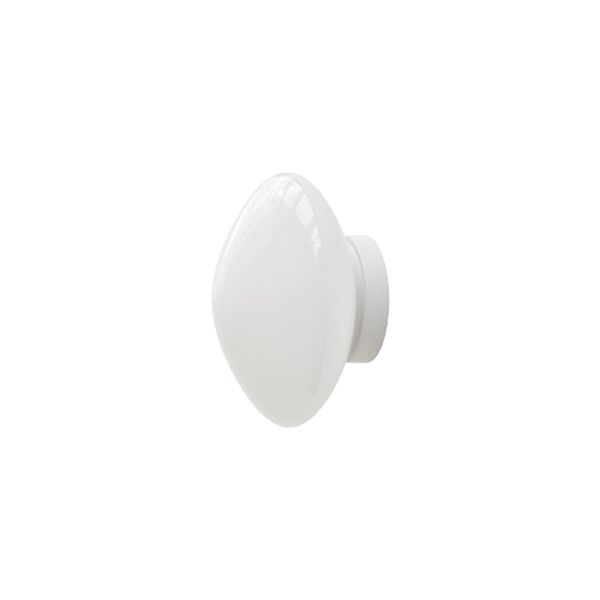 Mist AP22 Wand-/ Plafondlamp Ø25 Wit/Opaalglas