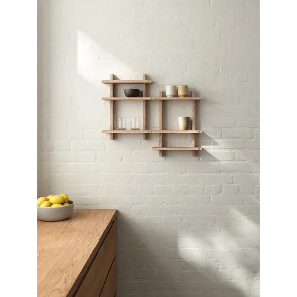 Treat Shelf Double Large Oiled Natural Oak