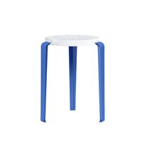 LOU Stool Recycled Plastic White/Azure Blue