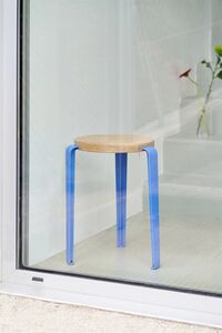 LOU Stool Recycled Plastic White/Khaki Green