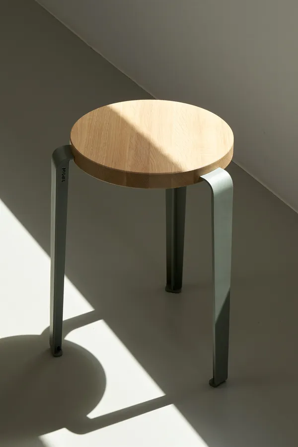 LOU Stool Recycled Plastic White/Khaki Green