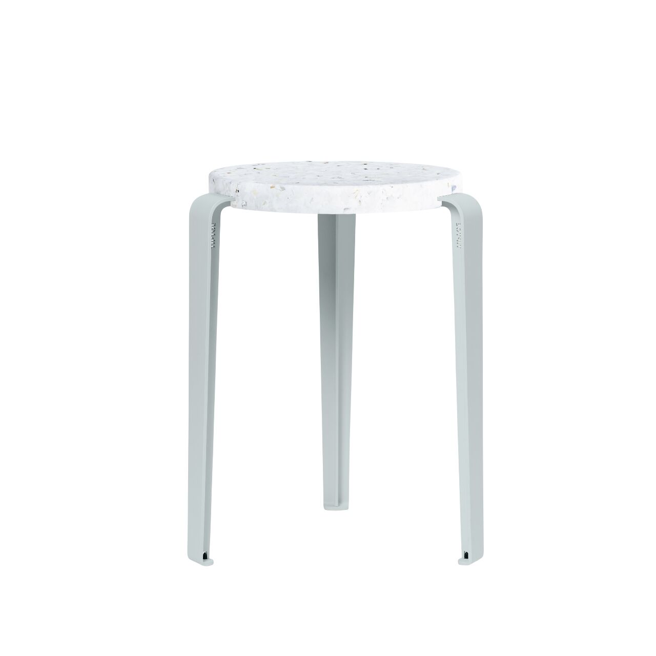 LOU Skammel Genanvendt Plastik Hvid/Pale Blue