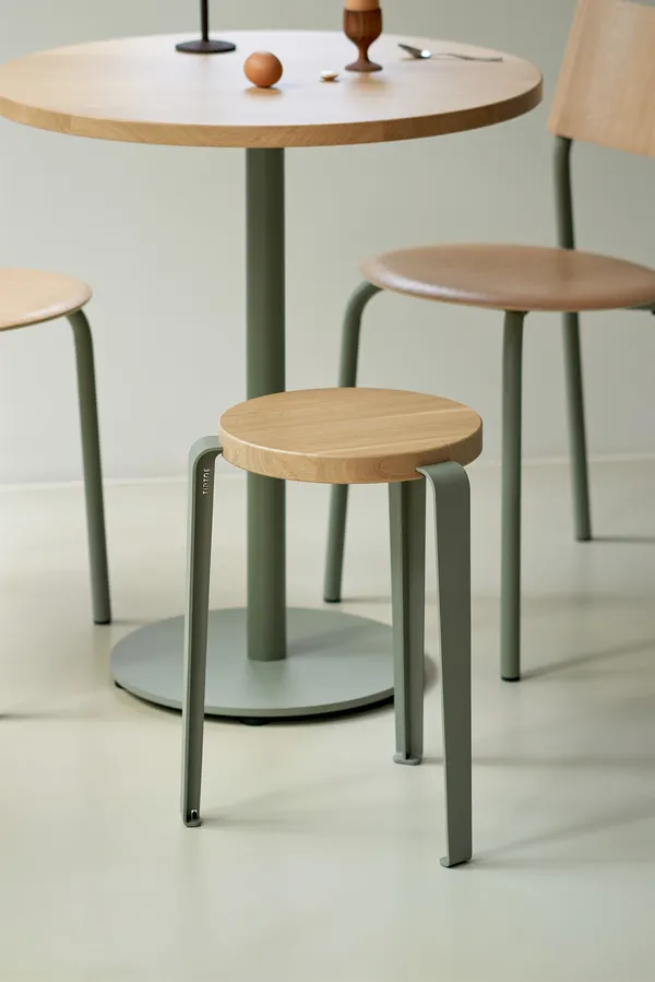 LOU Stool Recycled Plastic White/Pale Blue