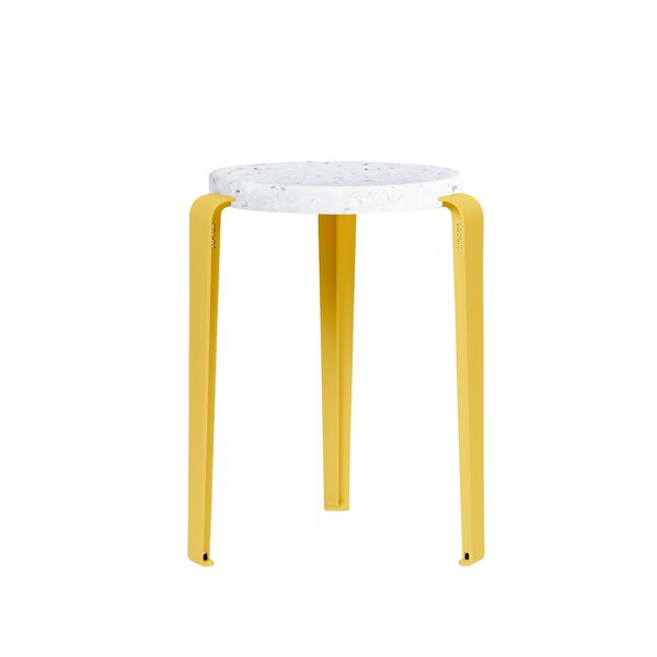 LOU Kruk Gerecycled Plastic Wit/ Brioche Geel