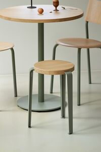 LOU Stool Recycled Plastic White/Brioche Yellow