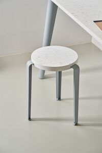LOU Stool Recycled Plastic White/Brioche Yellow