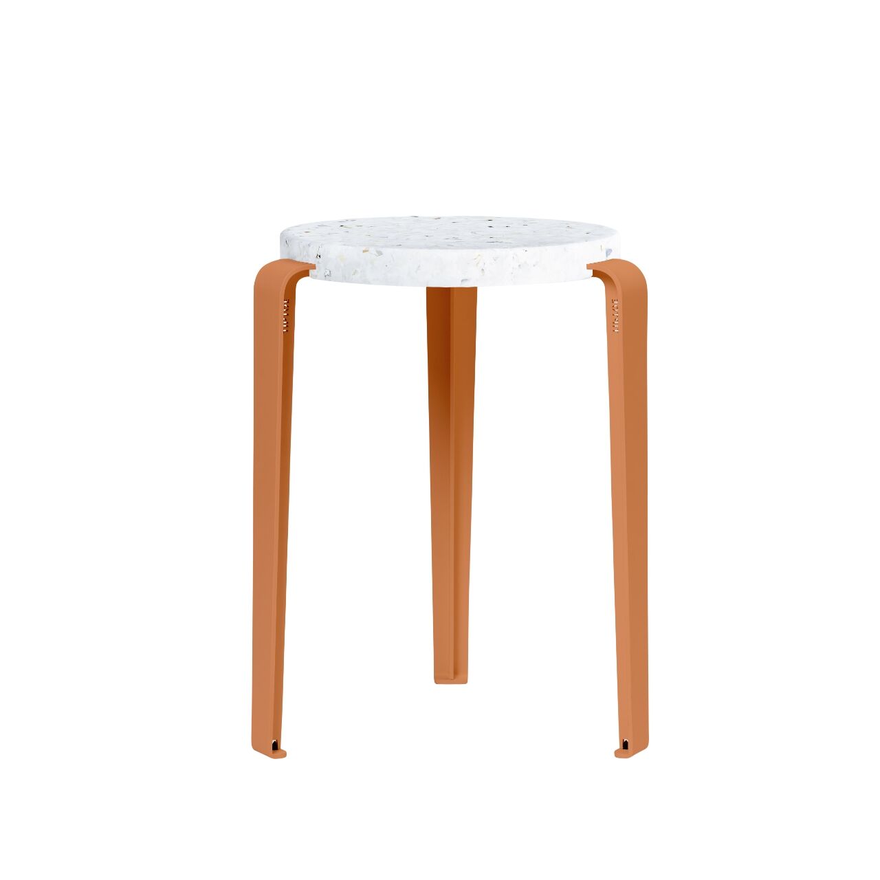 LOU Skammel Genanvendt Plastik Hvid/Tangerine Red