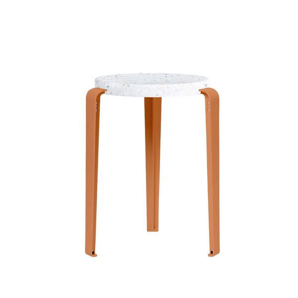LOU Kruk Gerecycled Plastic Wit/ Mandarijnrood