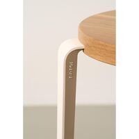 LOU Skammel Egetræ/Cream White