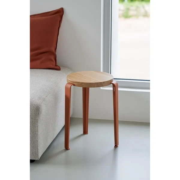 LOU Stool Oak/Pale Blue