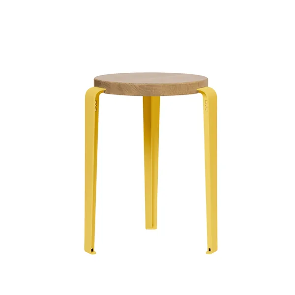 LOU Stool Oak/Brioche Yellow