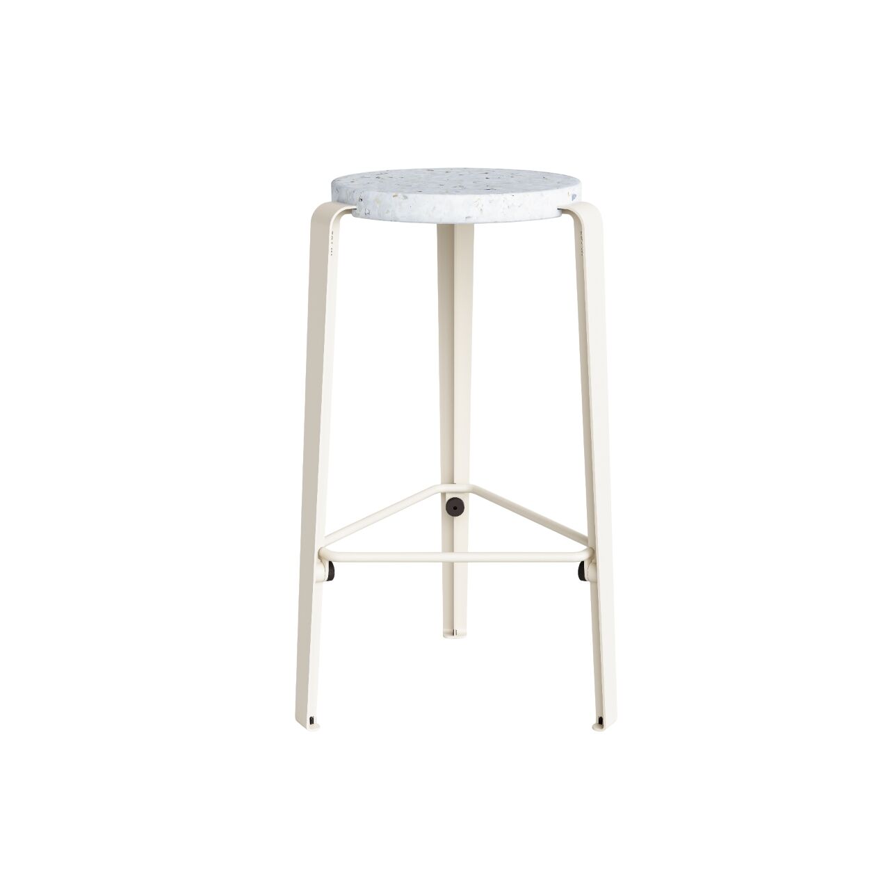 MI LOU Skammel Genanvendt Plastik Hvid/Cream White