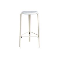 MI LOU Stool Recycled Plastic White/Cream White