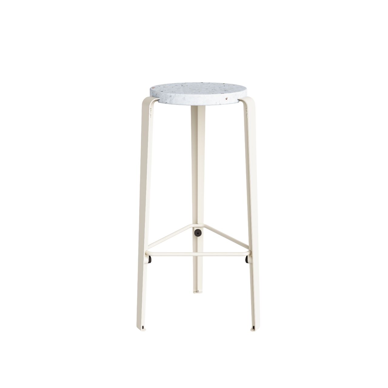BIG LOU Skammel Genanvendt Plastik Hvid/Cream White