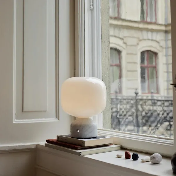 Meemo Tragbare Lampe Weiß Marmor