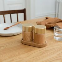 Sina Salt & Pepper Mill Oak/ Brass