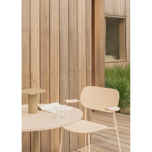 Co Dining Chair With Armrest Ivory