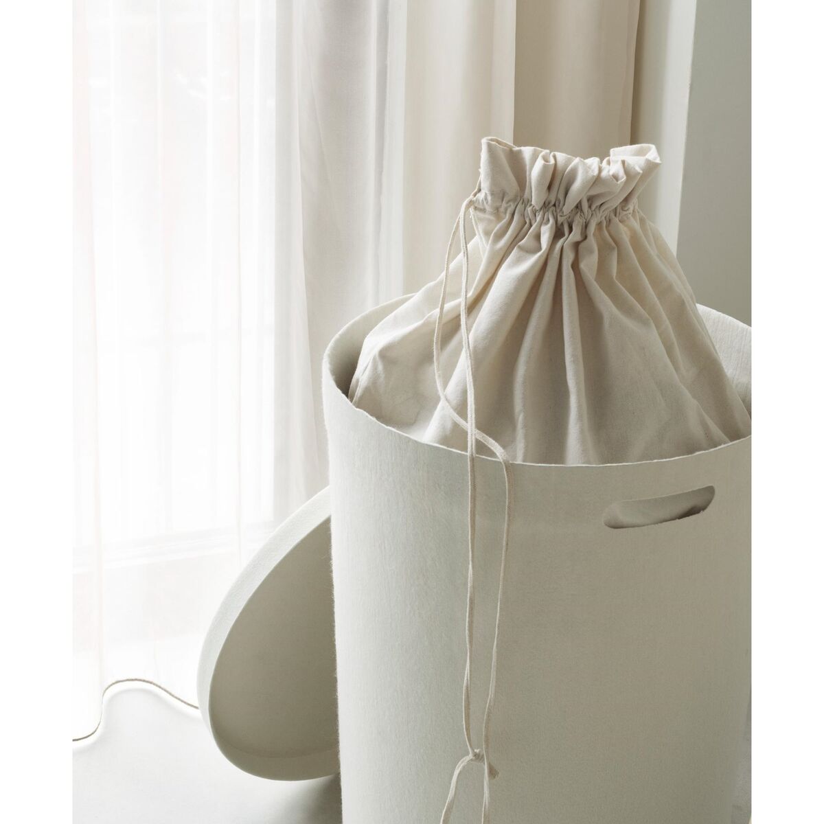 Hide Cesto Per La Biancheria Crema