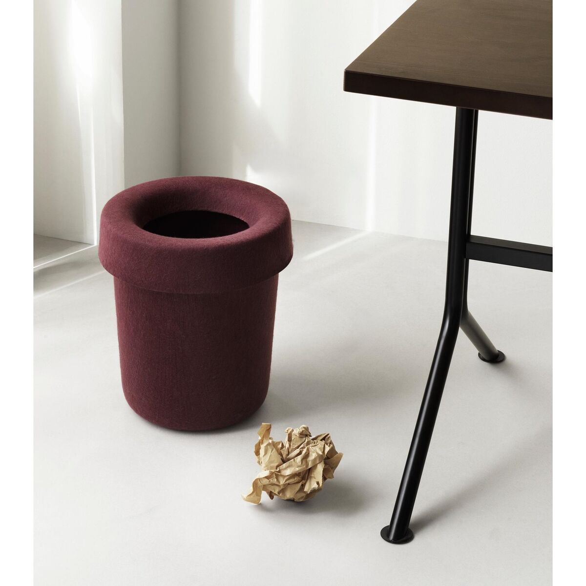 Poubelle de Bureau Hide Office de , Couleur Bordeaux