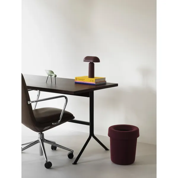 Hide Office Trash Can Burgundy