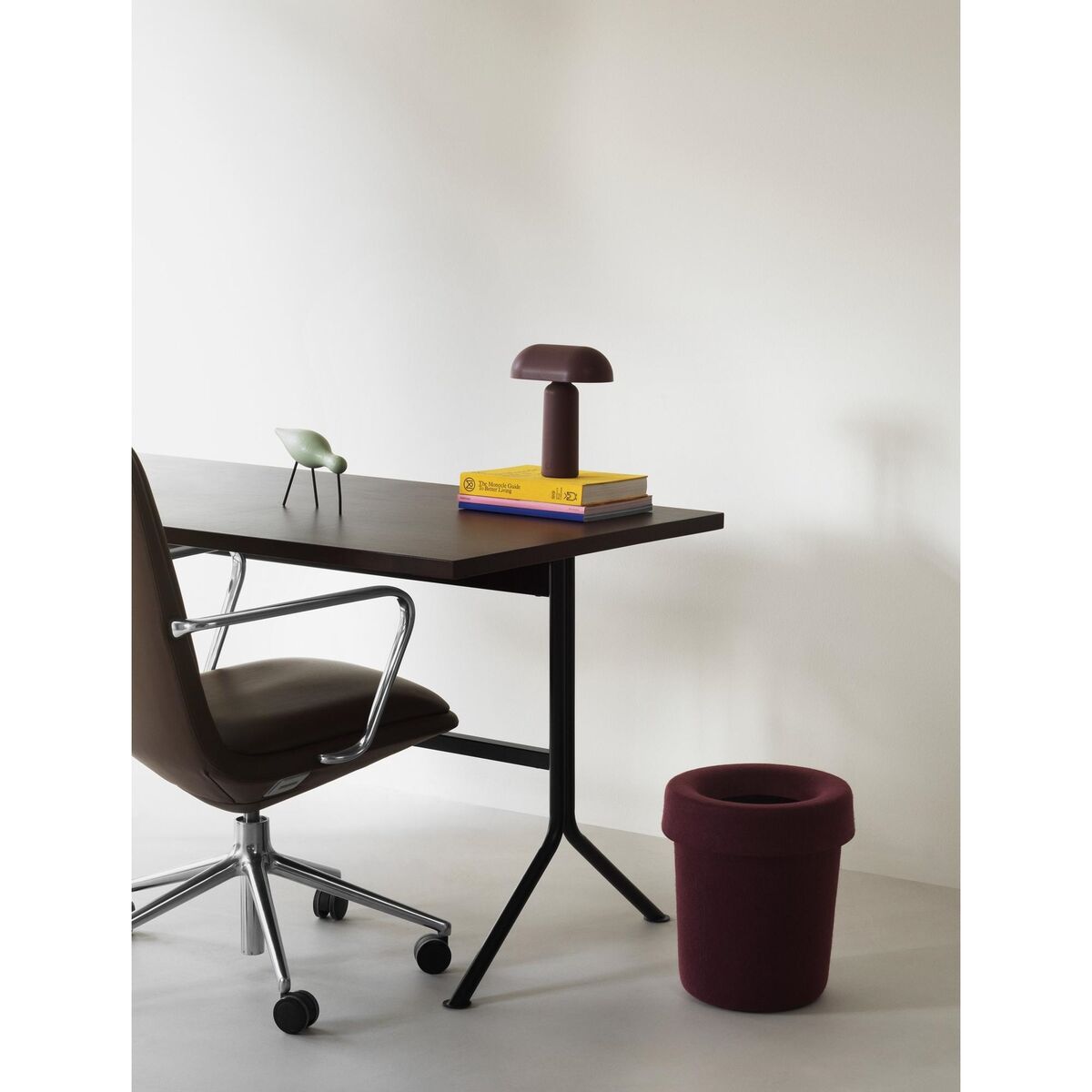 Poubelle de Bureau Hide Office de , Couleur Bordeaux