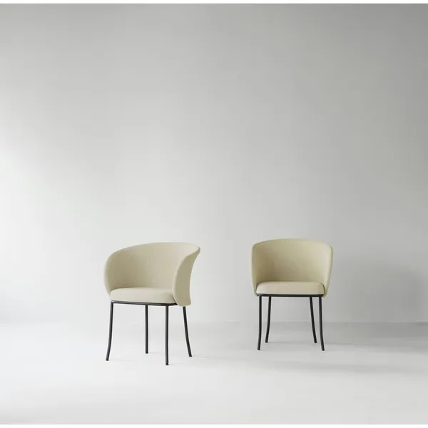 Knit Dining Chair Black/ Sand