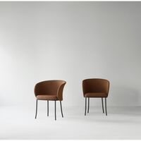 Knit Spisebordsstol Sort/Brandy