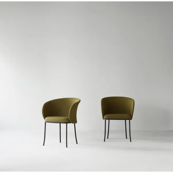 Knit Spisestol Sort/Oliven