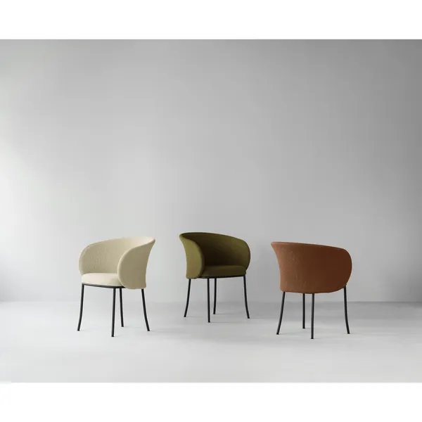 Knit Spisestol Sort/Oliven