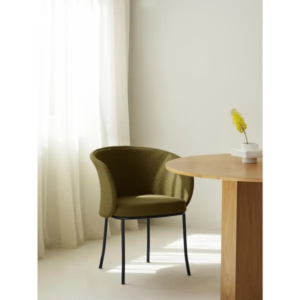 Knit Spisestol Sort/Oliven