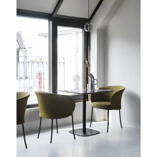 Knit Spisestol Sort/Oliven