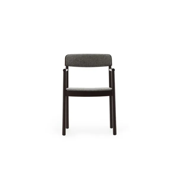 Timb Dining Chair With Armrests Upholstered Brown/Hallingdal 368