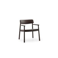 Fauteuil Timb en Cuir Brun/chocolat