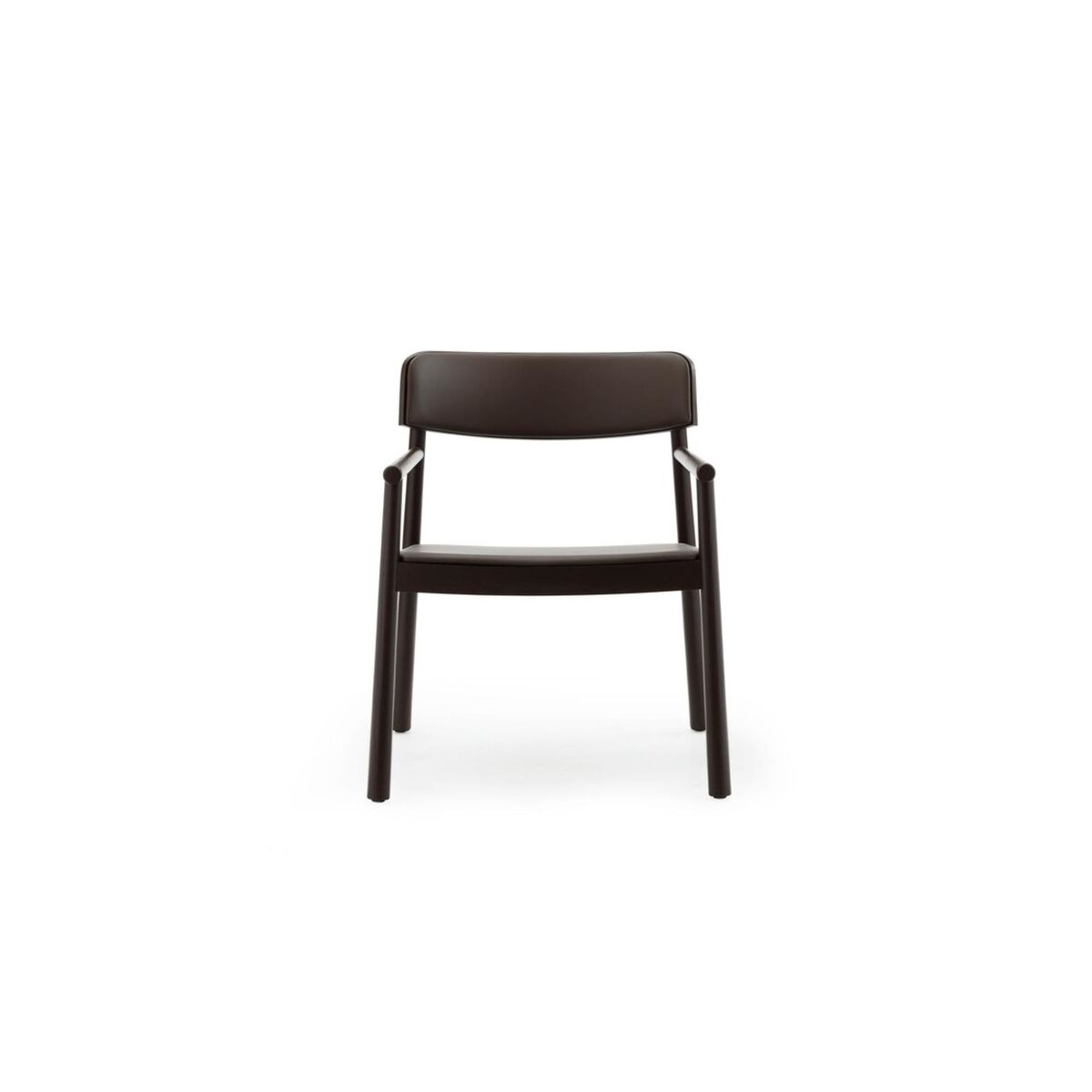 Fauteuil Timb en Cuir Brun/chocolat